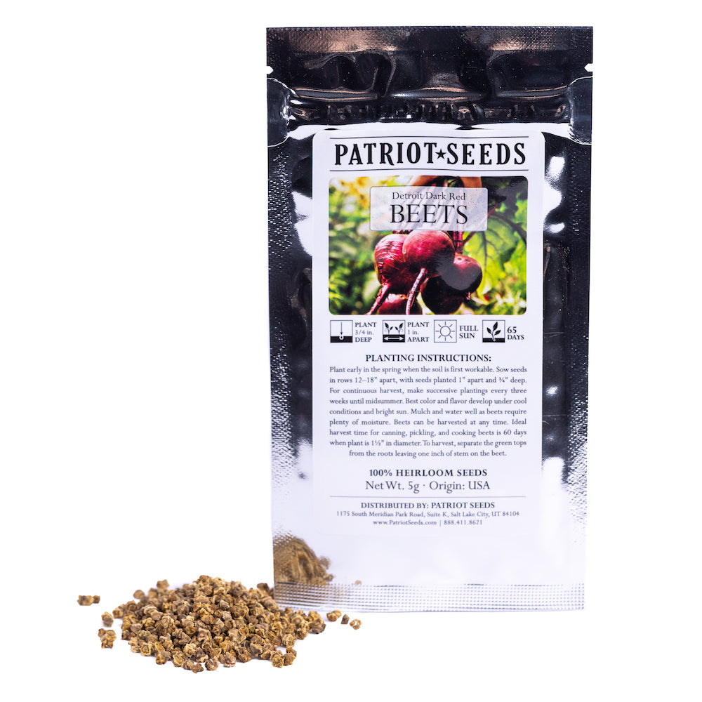 Heirloom Detroit Dark Red Beet Seeds (5g)  Patriot Seeds