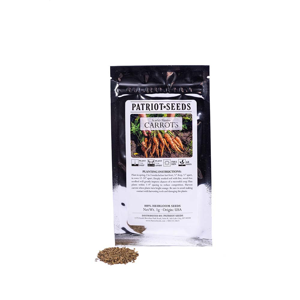 Heirloom Scarlet Nantes Carrot Seeds (1g) – Patriot Seeds
