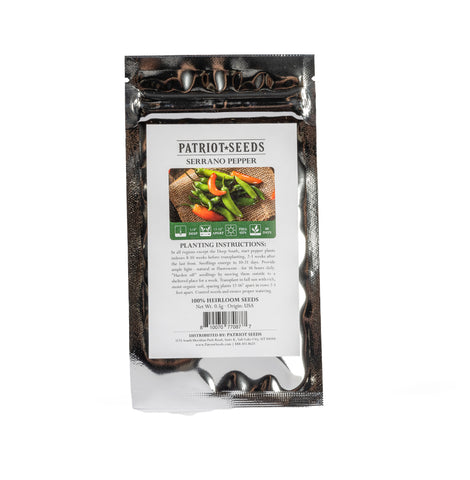 planting serrano seeds Patriot Seeds Heirloom Serrano Hot Pepper Seeds (.5g)