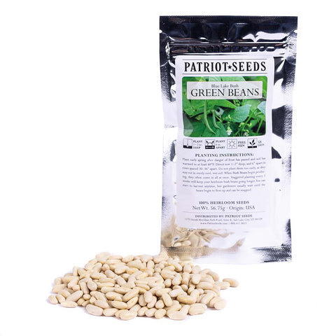 green beans seeds for planting Heirloom Blue Lake Bush Beans (56.75mg) – Patriot Seeds