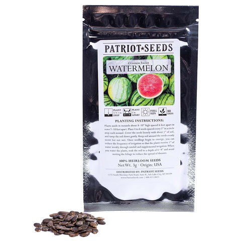 watermelon seeds planting instructions Heirloom Crimson Sweet Watermelon Seeds (3g) – Patriot Seeds