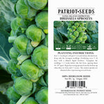 heirloom long island improved brussels sprouts packaging label