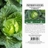 heirloom copenhagen market cabbage package label