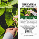 heirloom contender bush beans package label