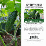heirloom spacemaster cucumber seed packing label