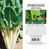 patriot seeds fordhook giant swiss chard pouch label 