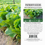 buttercrunch lettuce heirloom seeds product label