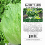 heirloom iceberg lettuce seeds packing label