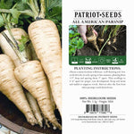 patriot seed parsnip label