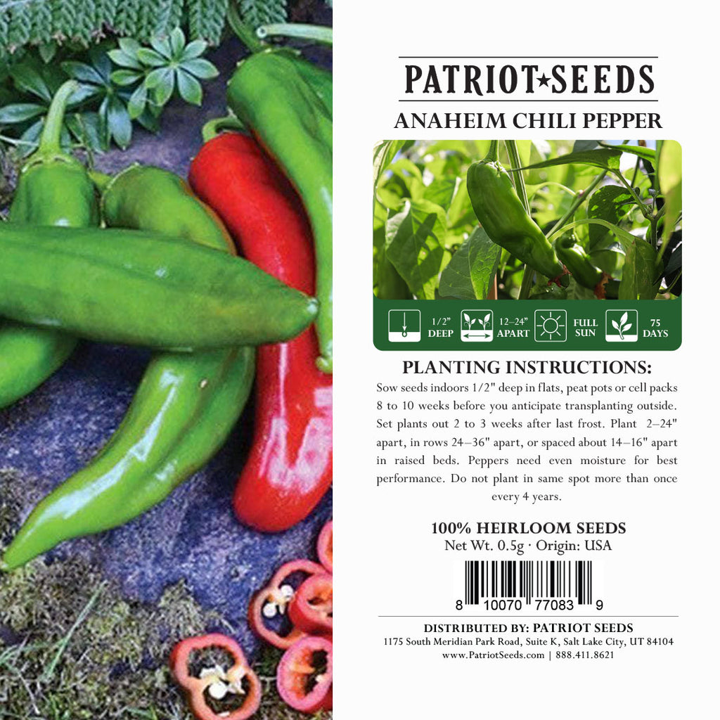 hot pepper plant seeds Anaheim Hot Pepper Seeds (250mg)