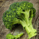 heirloom waltham 29 broccoli, fresh on a wooden table