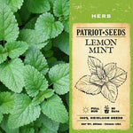 Lemon Mint Herb Seeds (250mg) - My Patriot Supply