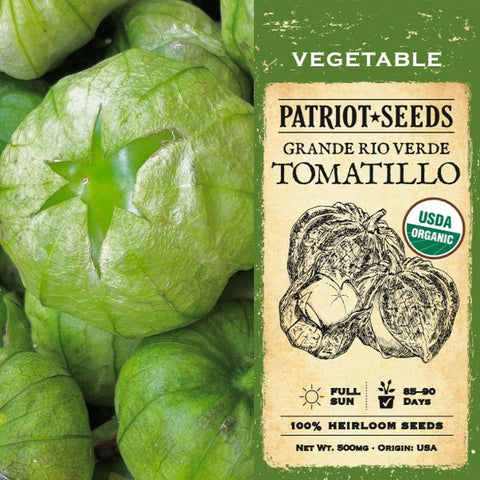 Organic Grande Rio Verde Tomatillo Tomato Seeds (500mg) - My Patriot Supply