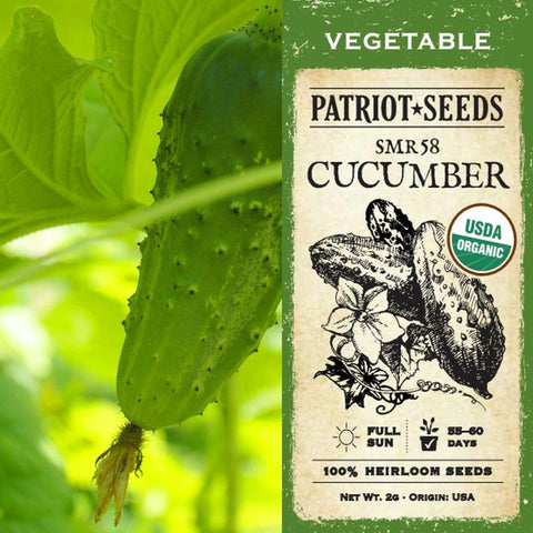 Organic SMR 58 Cucumber Seeds (2g) - My Patriot Supply
