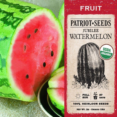 Organic Jubilee Watermelon Seeds (2g) - My Patriot Supply