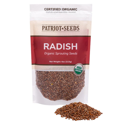 Organic Radish Sprouting Seeds (4 ounces)