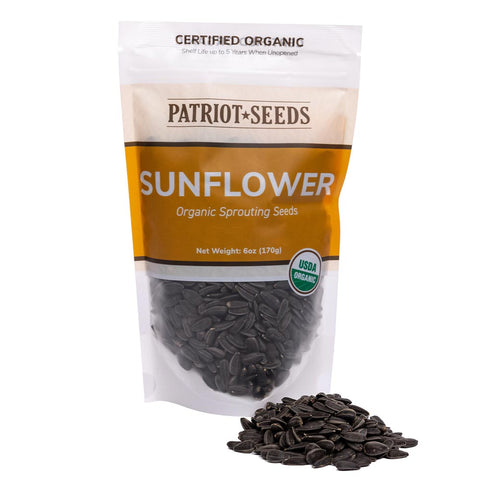 Organic Sunflower Sprouting Seeds (6 ounces)
