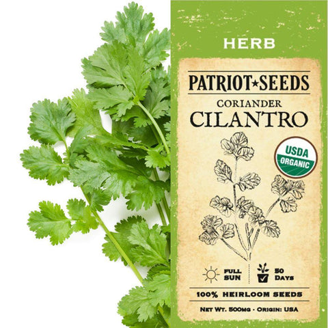 Organic Coriander-Cilantro Herb Seeds (500mg) - My Patriot Supply
